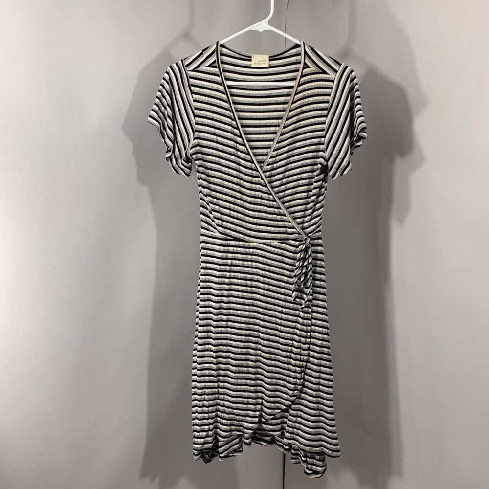 Large front wrap dress